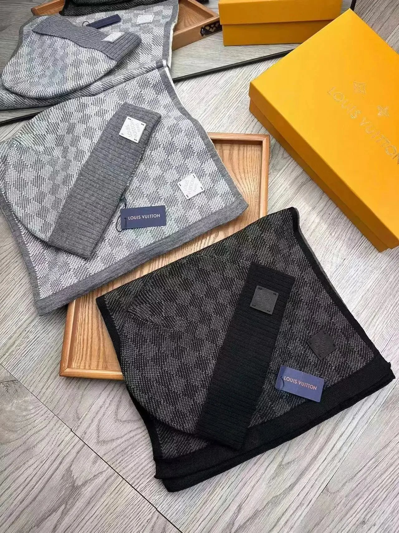Louis Vuitton Beanies + Scarf